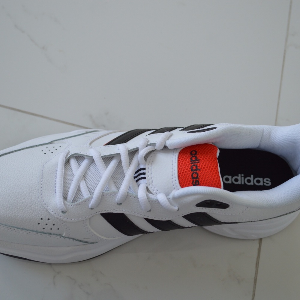 Adidas strutter leather white sneaker shoes men nw - Picture 8 of 14